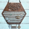 thumbnail image 4 of Dserhfy Wooden Hanging Earring Holder Wall Decor Jewelry Organizer Vintage Earring Display Organizer for Women And Girls Earrings Necklaces, 4 of 7