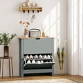 thumbnail image 2 of HOMCOM Armoire à Chaussures Étroite pour Entrée avec 2 Tiroirs Basculants Tablette Ajustable, 2 of 10