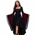 thumbnail image 4 of Witch Costume Women Halloween Costumes 2026 Bat Sleeve Dress Vampire Renaissance Medieval Adult Gothic Dresses White 3XL, 4 of 6