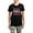 With Gray Camo Pant, variant on - Snazzy Flamingos Pajamas - Women's Short Sleeve Print T-Shirt and Pants Dark Cotton Pajama Set