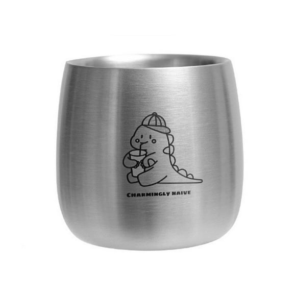 Bearachild Vasos de agua plateados duraderos y respetuosos con el medio ambiente para jardín de infantes de acero inoxidable que caminan Teteras