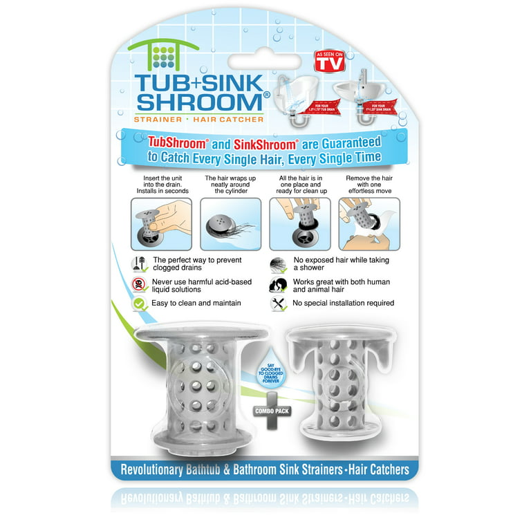 TubShroom ShowerShroom Ultra Hair Catcher, Gray, 2 Inch Drain  Compatibility, Easy to Clean, RV and Mobile Home Use in the Bathtub & Shower  Drain Accessories department at