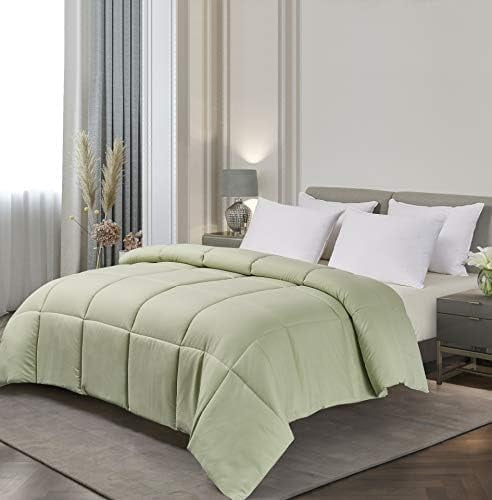 Blue Ridge Home Fashions Down Alternative Quilt Comforter for All Season, Full/Queen, Sage