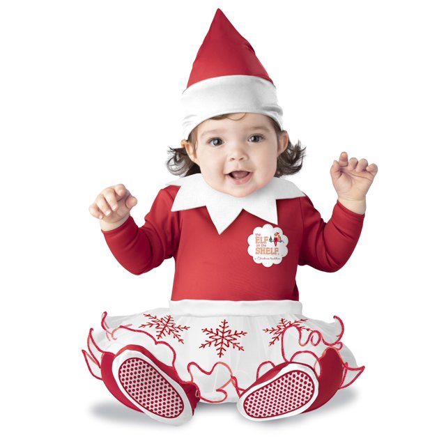 Disfraz de Fun World The Elf on the Shelf para niña pequeña, talla S
