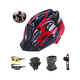 thumbnail image 2 of Casco De Bicicleta, lentes, máscara, luz Trasera, guantes  Talla M Malubero Rojo, 2 of 4