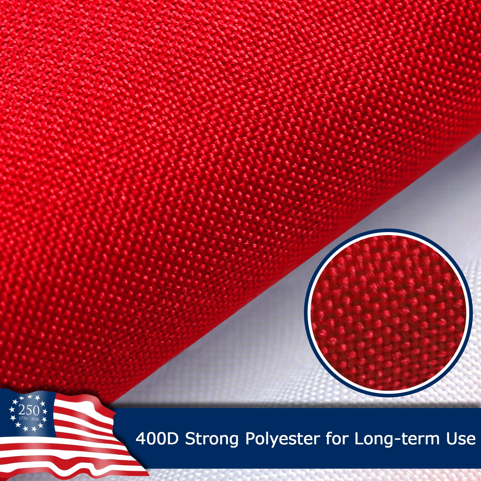 250 Anniversary USA Flag 1776-2026, Betsy Ross Edition American Anniversary Commemorative Flag, 400D Double-Sided Patriotic Banner, 4 Rows Stitched Hem 2 Brass Grommets