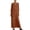 Brown, variant on Women's V Neck Three Quarter Sleeve Maxi Dress Button Placket Loose Fit Casual Summer Linen Blend Caftan Dress