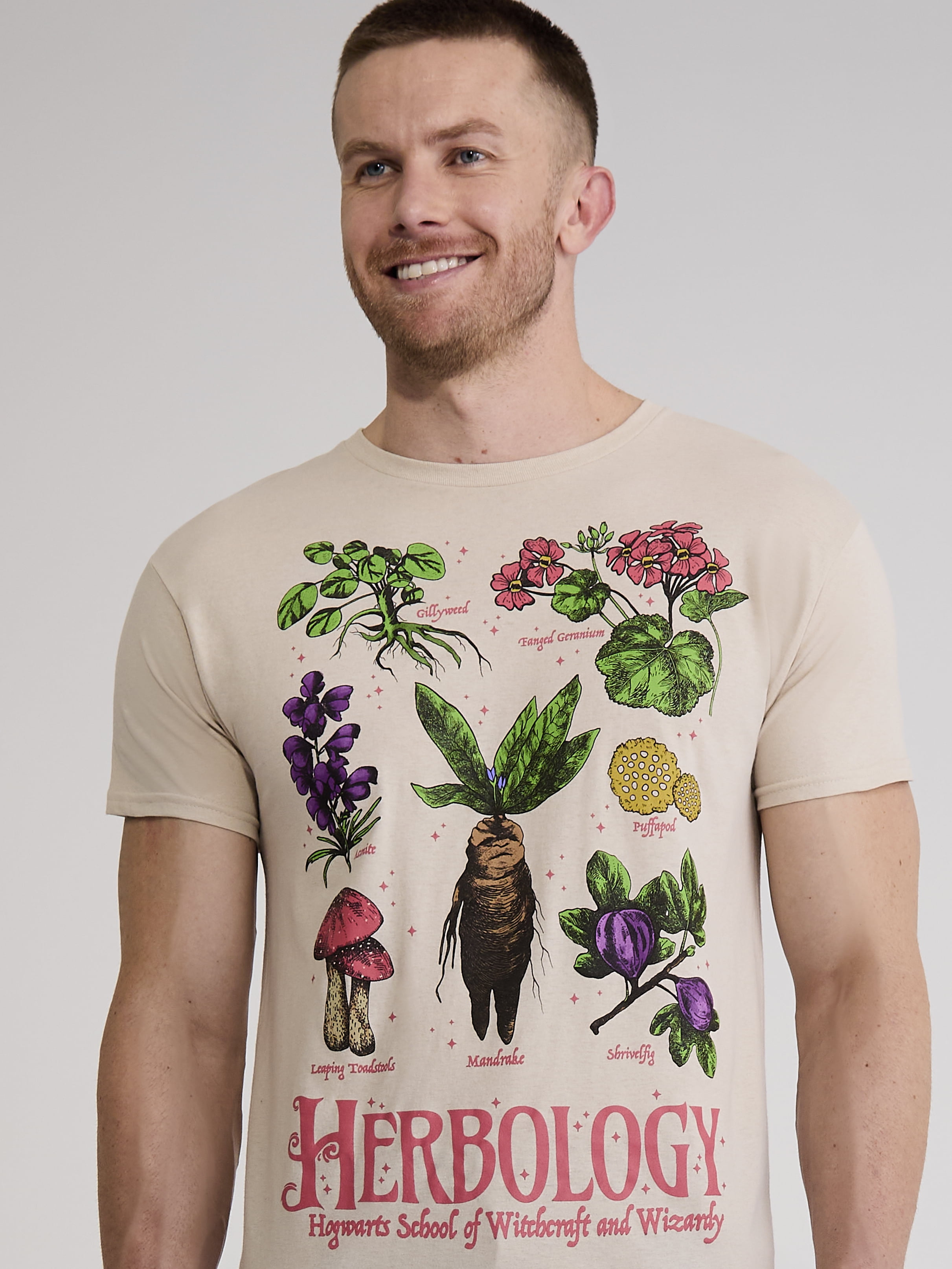 Harry Potter Men's & Big Men's Herbology Color Graphic Tee, Sizes S-3XL
