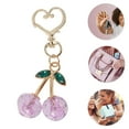 thumbnail image 3 of Unique Bargains Fashion Crystal Cherry Handbag Charm Purple 1 Pc, 3 of 5