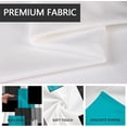 thumbnail image 2 of Teal and Black Window Curtain Turquoise Aqua White and Grey Gray Geometric Art Aesthetic Abstract Kids Boys Teen Living Room Bedroom Window Drapes Treatment Fabric 1 Pair, 42" W x 63" L, Modern, 2 of 6