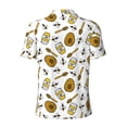 thumbnail image 3 of Vsdgher Honey Print Men's Short Sleeve Stretch Polo Shirt, Moisture-Wicking Performance Polo Shirt, 3 of 8