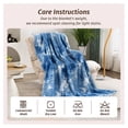 thumbnail image 5 of SPOORYYO Flannel Throw Blanket Super Soft Cozy Plush Thick Lightweight Bed Blankets Suitable for All Seasons with Tie-Dye Effect Ribbed Jacquard for Couch,Sky Blue, 70x100CM, 5 of 6
