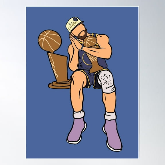 Steph Curry Championship Celebration Poster Wall Art, Modern Wall Decor, 8x12 UNFRAMED