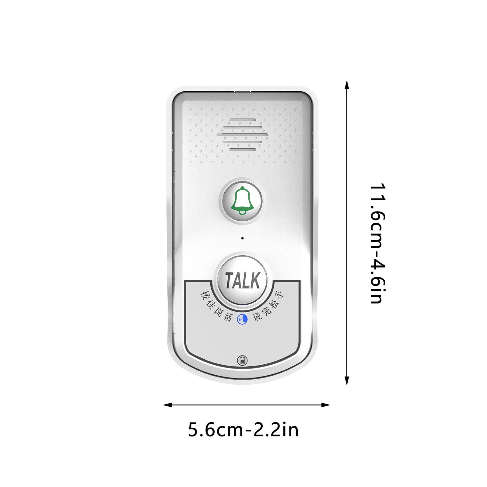 Foqnuq Wireless Voice Intercom Doorbell 1000m Range Two-way Intercom Rechargeable Long Standby 1-8 Floors Home Security System