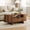 Large leaf walnut, variant on Cartman 47.2" Oval Coffee Table with Storage, Mid-Century Modern Fluted Walnut Wood Center Table - Drawer & Sliding Doors - Curved Edge, Plinth Base for Living Room