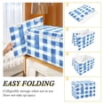 thumbnail image 2 of Yayeee Collapsible Cube Storage Bin with Lid Fabric Closet Decorative Basket with Handles, Blue Plain, 2 of 7