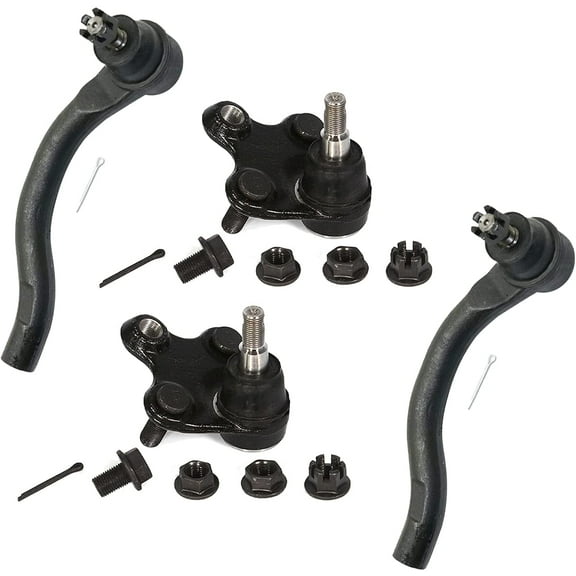 Detroit Axle - Front Lower Ball Joints Outer Tierods Replacement for 2012 2013 2014 2015 Honda Civic Acura ILX