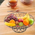 thumbnail image 6 of Baoblaze Fruit Basket Wrought Iron Fruit Stand Large Capacity Fruit Vegetable Holder Storage Basket for Kitchen Restaurant Bread Snack Black M, 6 of 8