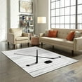 thumbnail image 3 of Sports Hockey Rustic Wood Area Carpet, Modern Abstract Decor Rug, Small Rug Soft Comfortable Machine Washable Non-Slip Durable for Boy Girl Living Room Bedroom Study Dining Room 3x4ft, 3 of 7
