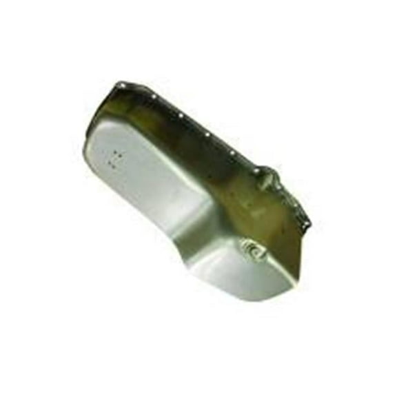 4 qt. Stock Depth Steel Rear Sump Engine Natural Oil Pan for 1955-1979 Small Block Chevy