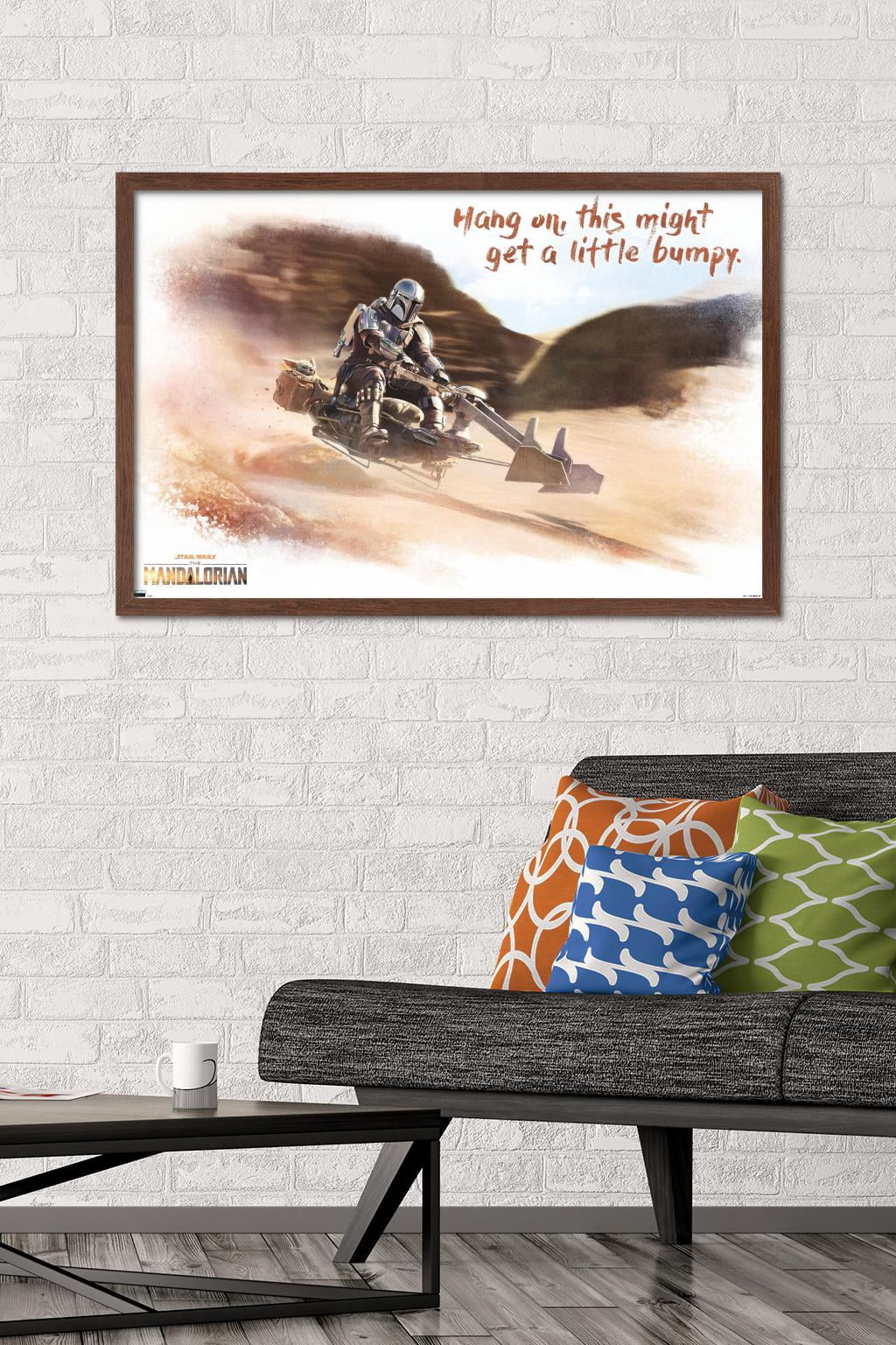 Star Wars: The Mandalorian - Ride Wall Poster, 22.375" x 34", Framed