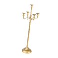 thumbnail image 2 of Candelabro con 5 ramas, candelabro decorativo de escritorio, soporte de vela para decoración del hogar, Base estable, elegante Dorado 23x73cm, 2 of 8
