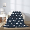 thumbnail image 2 of Fuzoiu Cartoon Swan Print Flannel Throw Blanket,Light Weight Warm Decorative,Throw Blanket Cover for Sofa, Couch, Bedroom,Travel-50"x40", 2 of 6