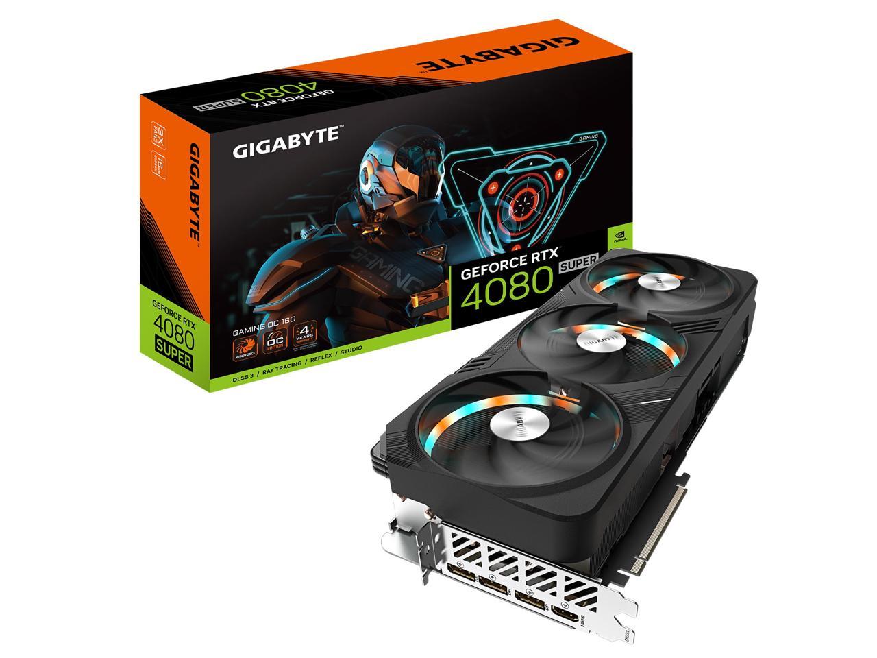 GIGABYTE GeForce RTX 4080 SUPER GAMING OC 16G GPU, 3x