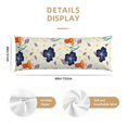thumbnail image 2 of Body Pillow Cover - Soft Body Pillow Pillowcase, flower leaves B Breathable Long Body Pillow Case Cover with Invisible Zipper 20x60in, 2 of 5