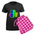 thumbnail image 5 of CafePress - Rainbow Shamrock Women's Dark Pajamas - Women's Short Sleeve Print T-Shirt and Pants Dark Cotton Pajama Set, 5 of 7