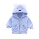 thumbnail image 1 of Gibobby Chamarra niñoAbrigo de invierno para niños y niñas, abrigo grueso a de viento, chaqueta con capucha de lana cálida de dibujos animados para niños(Azul, 18-24 Meses), 1 of 4