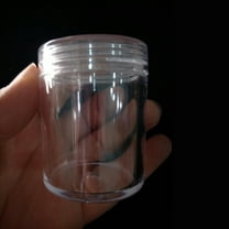 WHAMVOX Transparent Plastic Storage Jars with Lids for DIY Craft Beads and Party Decoration 30 Pieces