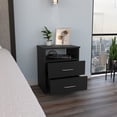 thumbnail image 2 of Nmkwnr 2 Drawers Nightstand with 1 Open Shelf for Home, Living Room, Black, 2 of 7