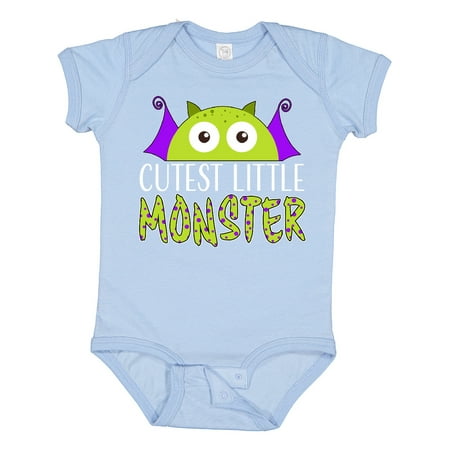 

Inktastic Cutest Little Monster- Green Monster Gift Baby Boy or Baby Girl Bodysuit