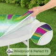 thumbnail image 5 of Colorful Tie Dye Burst Pattern Round Fitted Tablecloth with Elastic Edge,Dining Table Cover Waterproof,Outdoor Round Tablecloth for Camping,Dining,Indoor and Outdoor, 5 of 7