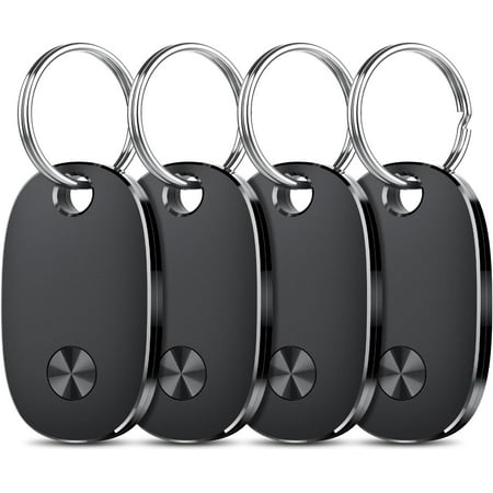 Air Tracker Tags-4 Pack, Bluetooth Tracker Works with Apple Find My APP (iOS Only), Keys Finder and Item Locator for Luggage, Backpack, Suitcases, Replaceable Battery, IP67 Waterproof Tracking Tag