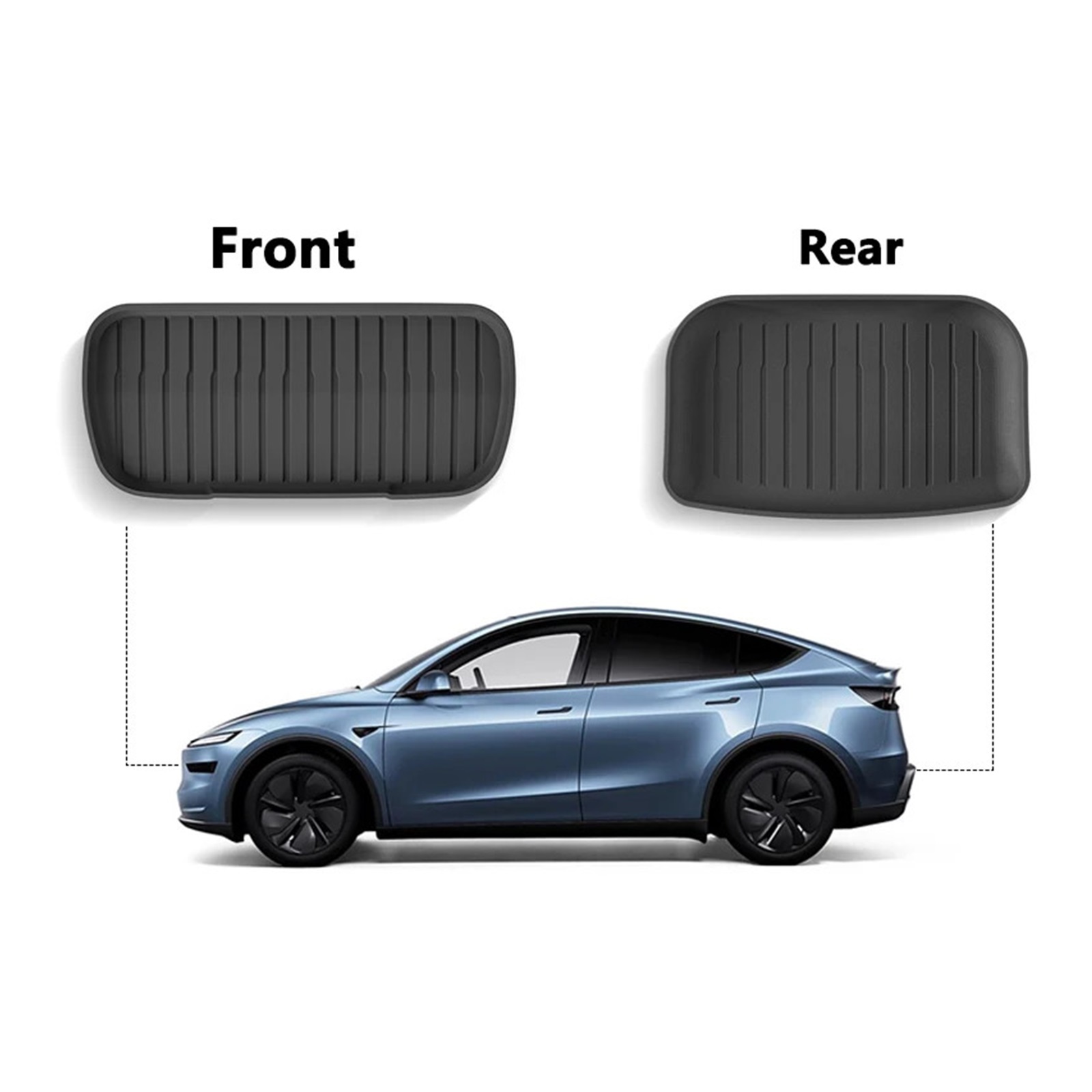Rear Trunk Mat, Cargo Liner Compatible for Tesla Model Y Juniper 2025 Front TPE Lower Storage Box Pads Protective Cover