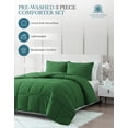 thumbnail image 2 of Casa Platino Twin XL Comforter Set – Down Alternative Bedding Set - Pre-Washed Comfy Brushed Microfiber Twin XL Comforter & 1Pillow Sham - Olive Green, 2 of 9