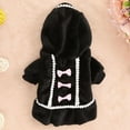 thumbnail image 1 of Cute Pet Hoodie Dog Bowknot Sweater Dress Puppy Winter Warm Velvet Coat Jacket Lovely Pet Pajamas Pet Dog Fleece Apparel XXS-L, 1 of 8