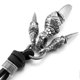 thumbnail image 2 of Alloy Leather Pendant Necklace Dragon Claw Gothic Adjustable 16 ~ 26 Inch Chain Man, Woman Silver Black, 2 of 5
