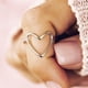 thumbnail image 4 of Guardurnaity Anillo de corazón portátil para mujer, ceremonia de boda, fiesta, banquete, niñas, anillos románticos de plata, joyería, mano, Ropa, zapatos y accesorios Miscelánea, 4 of 6