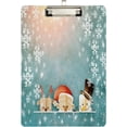 thumbnail image 1 of FMSHPON Christmas Snowflake Santa Snowman Deer Clipboard Hardboard Wood Nursing Clip Board and Pull for Standard A4 Letter 13x9 inches, 1 of 5