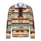 thumbnail image 3 of Mujeres Manga Larga Tops Casual Colorblocked Semi Cremallera Girar Abajo Cuello Sudadera Chaqueta para Primavera Otoño Vacaciones, 3 of 8