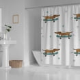 thumbnail image 3 of Coolnut Bath Shower Curtain Liners Dachshund On Skateboard 60x72in Polyester Waterproof with 12 Curtain Hooks, 3 of 6