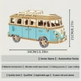 thumbnail image 2 of Blue Wooden Puzzle Camping Car, Wooden Car Model, Assembled 3d Three-, 2 of 4