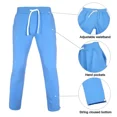 thumbnail image 4 of Men's Hooded Tracksuit 49 Piece Casual Full Zip Jogging Sweatsuit Sets(Light blue,4XL), 4 of 5