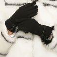 thumbnail image 6 of SPRING PARK 1 Pair Women Winter Gloves Buttons Plush Liner Full Finger Warm Touchscreen Gloves Cycling Gloves, 6 of 8
