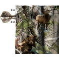 thumbnail image 5 of Rustic Forest Valance Curtain, Camouflage Hunting Tree Camo Deer Elk Bird Bear Windows Curtain Valance for Kitchen Dining Room Bedroom Canteens Home Decor, One Panel 54x18in, 5 of 6