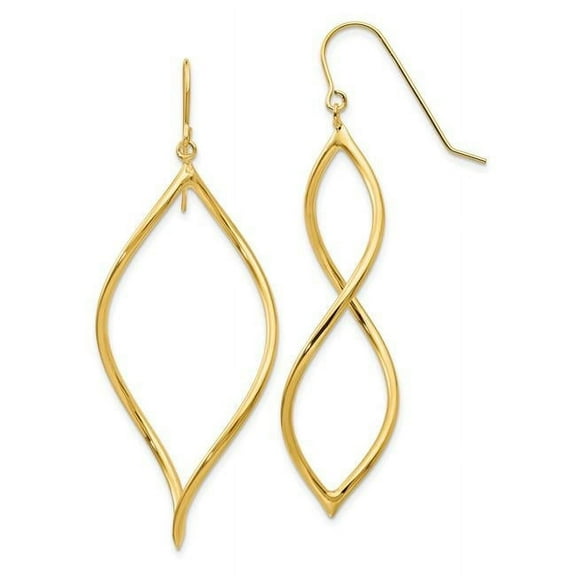 Primal Gold 14 Karat Yellow Gold Swirl Drop Earrings