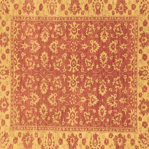 Ahgly Company Indoor Square Abstract Brown Modern Area Rugs, 3' Square